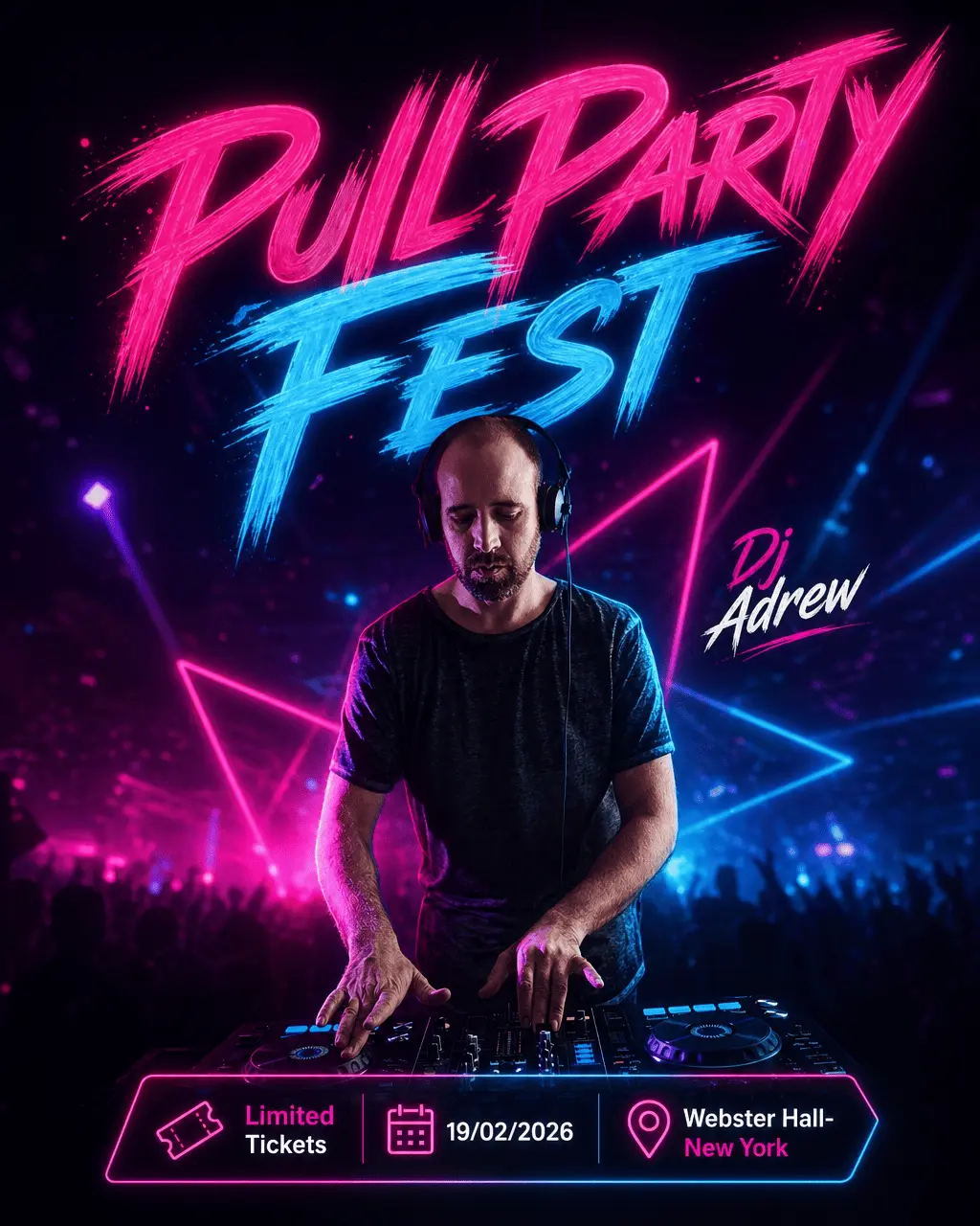 AI-generated DJ banner example