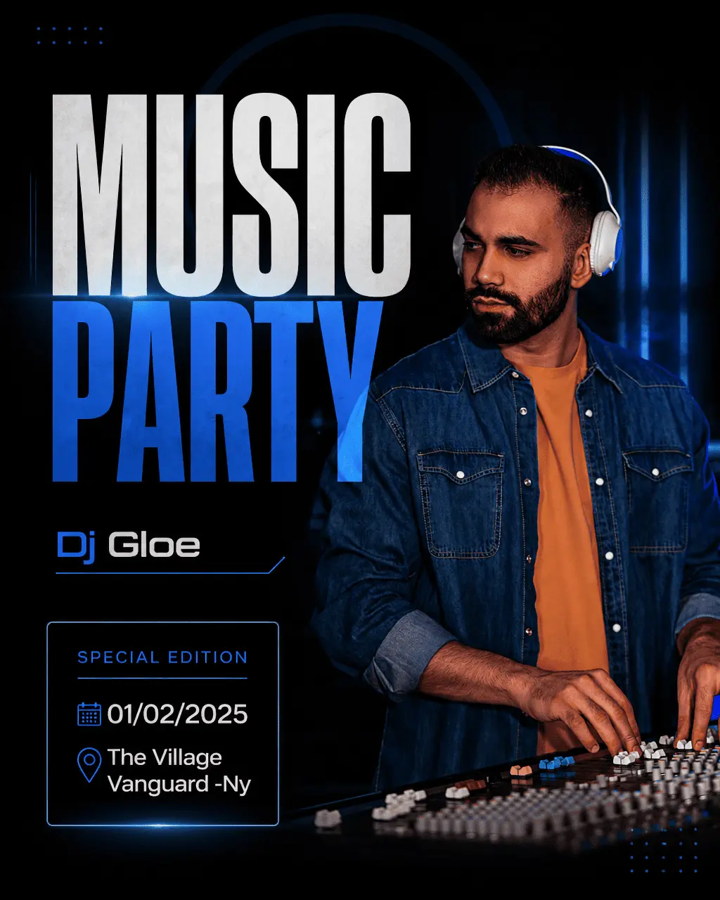 AI-generated DJ banner example