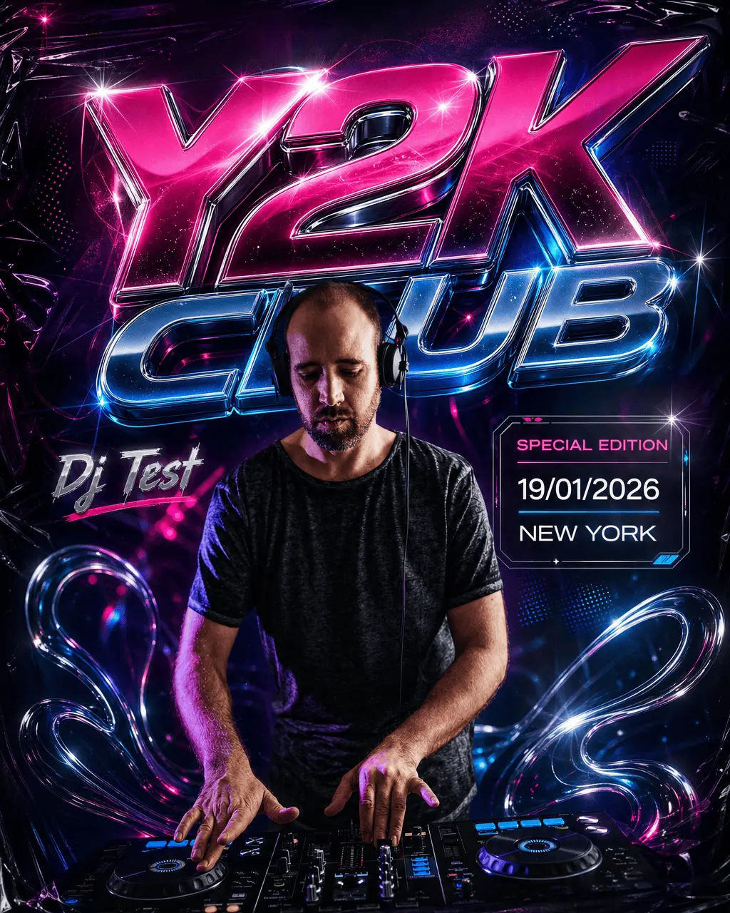 AI-generated DJ banner example
